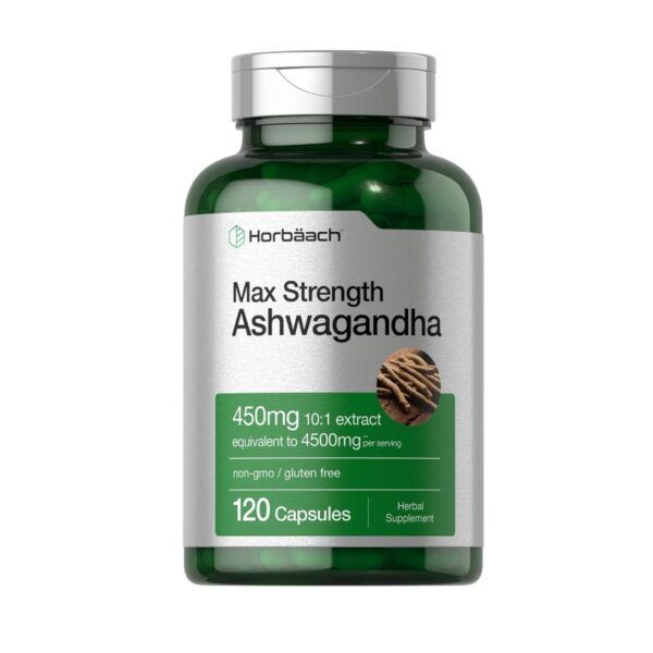 Ashwagandha 4500 mg 120 Capsulas Luchador Contra el Estrés