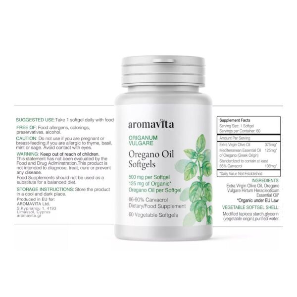 Aceite De Oregano 86-90% Carvacrol Softgels Agregar a favoritos - Imagen 3